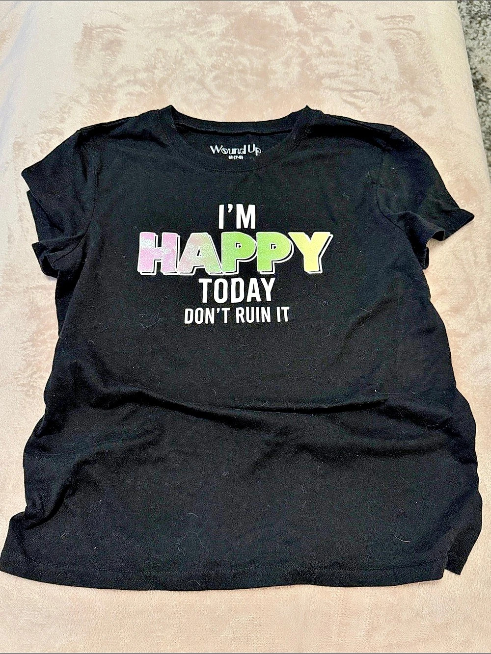 Wound Up Graphic Tee in Black & Pink Size Medium Like New